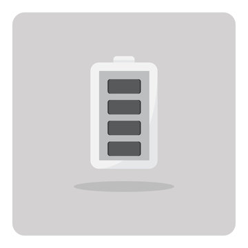 Vector of flat icon, battery on isolated background