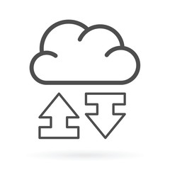 data exchange service cloud computing icon