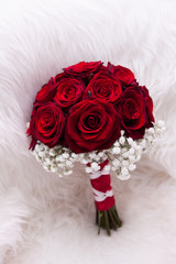 bouquet red roses in celebration concept