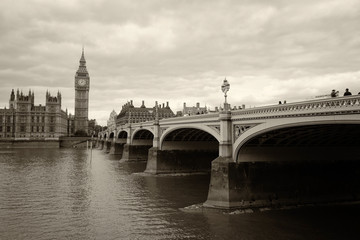 Fototapeta na wymiar Monochrome Big Ben London