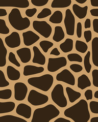 Brown pattern of leather of giraffe, vector 