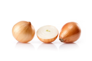 Fresh  onion  isolated on white background