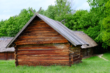 Wooden house in forest