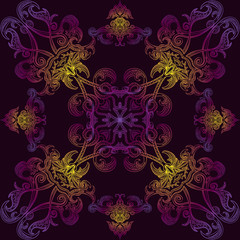 Colorful  floral seamless pattern Islamic Arabic ornament design