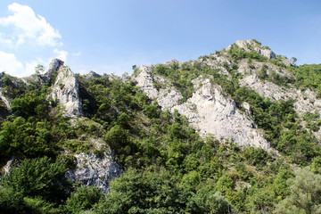 View of the rocks in a sunny day