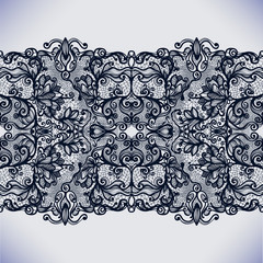Abstract lace ribbon seamless pattern. Template frame design for card. Lace Doily. Can be used for packaging, invitations, and template.