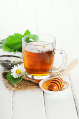Herbal tea and honey