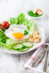 Breakfast with fried egg