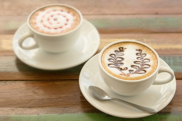 coffee latte art in coffee shop