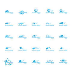 Obraz premium Delivery Service Icons Set - Isolated On White Background - Vector Illustration, Graphic Design, Editable For Your Design