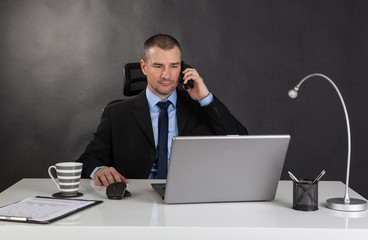 Businessman in office