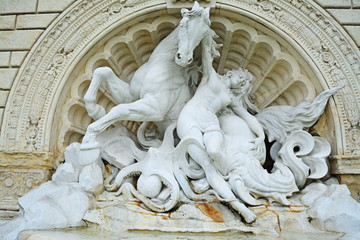 Cavallo Marino and Ninfa statue
