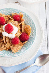 Healthy breakfast with fresh berries