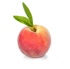 Peach isolated on white background