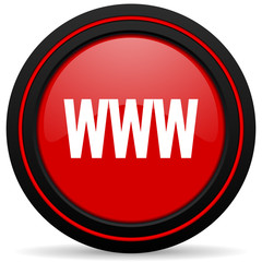 www red glossy web icon