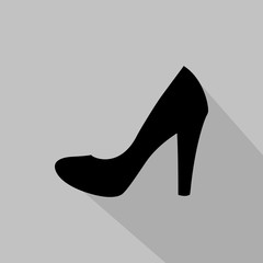 Women's pump monochrome icon
