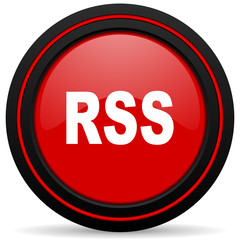 rss red glossy web icon