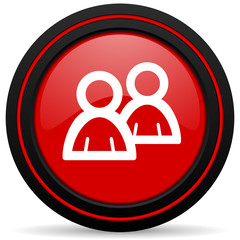 forum red glossy web icon