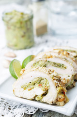 guacamole stuffed crumbs lime chicken
