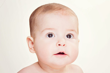 Closeup portrait of beautiful baby