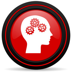 head red glossy web icon