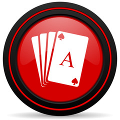 card red glossy web icon