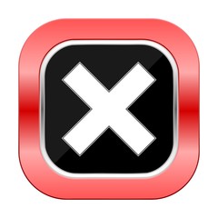 Fototapeta premium No Checkmark Square Red Button
