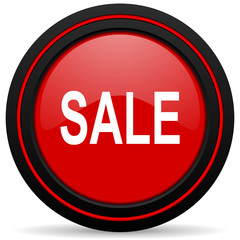 sale red glossy web icon