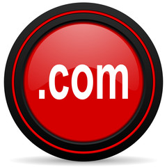 com red glossy web icon