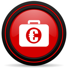 Obraz premium financial red glossy web icon