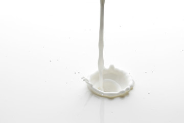Pouring milk splash