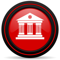 Obraz premium museum red glossy web icon