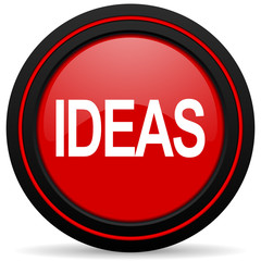 ideas red glossy web icon