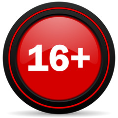 Fototapeta premium adults red glossy web icon