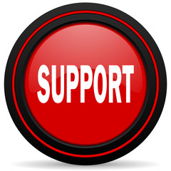 support red glossy web icon