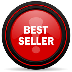 best seller red glossy web icon