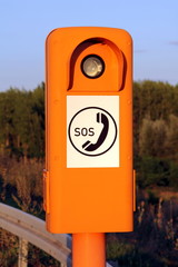 Notrufsäule auf der Autobahn