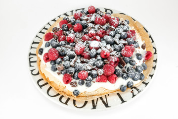 fruit tart on a plate
