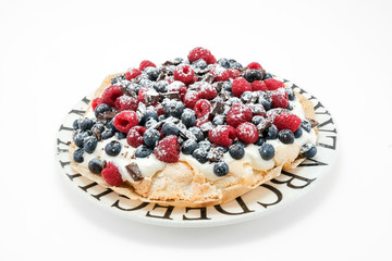 fruit tart on a plate