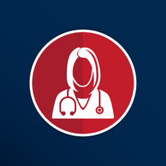 icon doctor closeup medical graphic design vector illustration