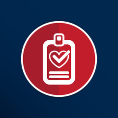 heart and tick icon health medical sign symbol