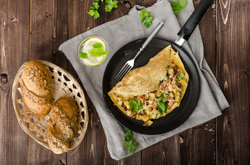 Country egg omelette