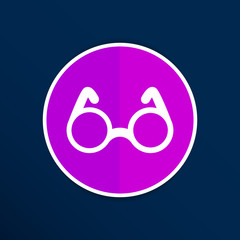 Vector Round Glasses Icon Symbol vision specs decoration