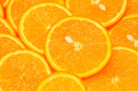Orange slice closeup