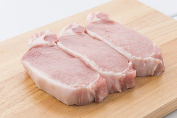 raw meat pork steak