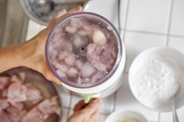 Blender fish and ingredient