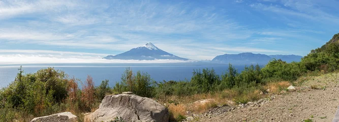 Zelfklevend Fotobehang Panoramic view of the Osorno Volcano © airdef