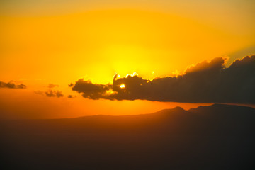 Fototapeta premium Sun looking like the dragon eye. 