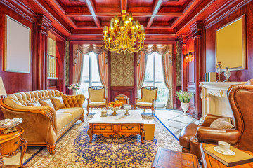 luxury living room interior and decoration