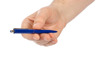 Hand giving pen